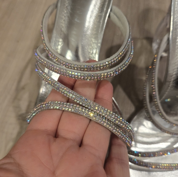 Fashion Nova Promise You Mules Silver Sz 9 - Picture 4 of 15